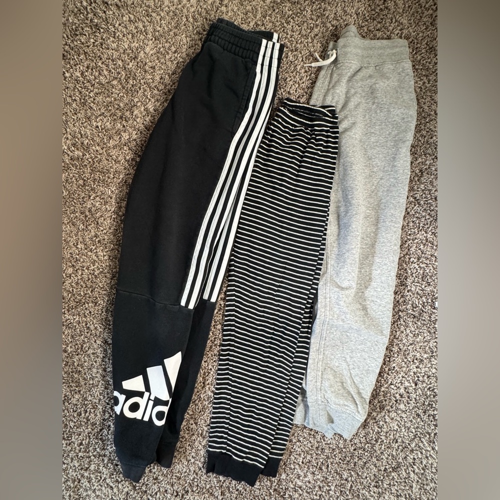 Adidas Kids Black and Gray Sweatpants Set Sizes:12-16